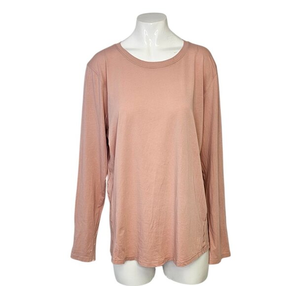 Lululemon Womens Long Sleeve Cotton T-Shirt, Pink, Athleisure, Gym, Casual 6-8 - Picture 1 of 8